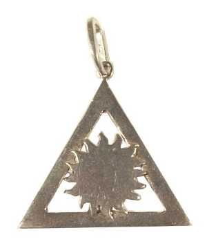 Pendentif Triangle Soleil (argent 925/1000) - Nos Colonnes