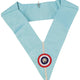 Craft Lodge Officer Collar. Tricolor Rosettes. Natural Silk -  Emulation Working (French style)