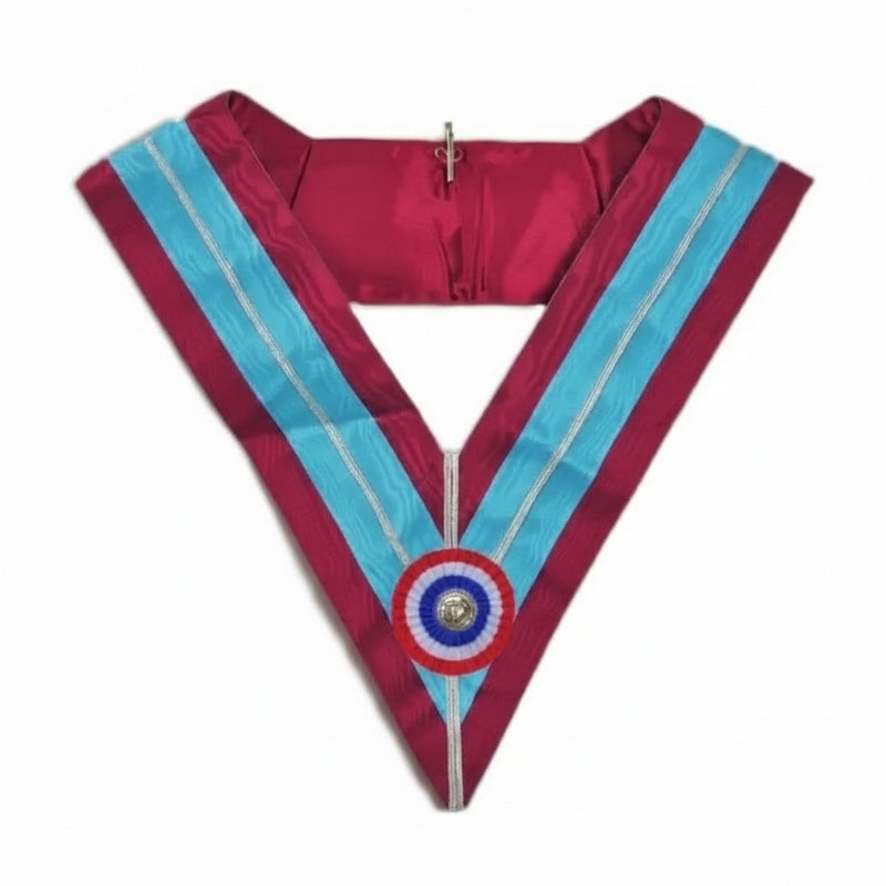 Sautoir Passé Maître avec Rosette - Maçonnerie de la Marque (Style Français) - Nos Colonnes