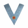 Worshipful Master Collar. Blazing Star. Natural Silk - French Rite "Traditional" and "Modern"