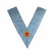 Worshipful Master Collar. Blazing Star. Natural Silk - French Rite "Traditional" and "Modern"