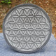"Flower of Life" Sculpture in gray marble - 20cm