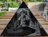 4 Sided Pyramid with engravings "Stone cutting at different times"