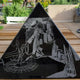 4 Sided Pyramid with engravings "Stone cutting at different times"