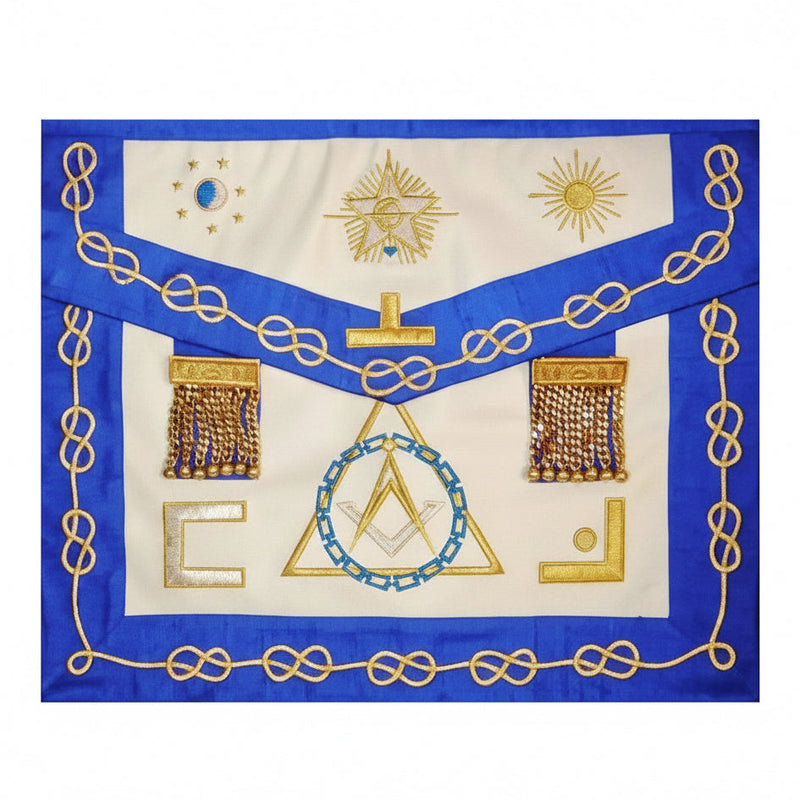 Tablier de Maître Installé/Passé Maître. 42 x 35cm - Rite Opératif de Salomon (ROS) - Nos Colonnes