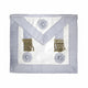Tablier Maître. 3 Rosettes/Pendeloques. 39 x 33 cm - Régime Écossais Rectifié (RER)