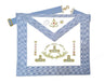Worshipful/Past Master Apron. 3 Taus. Straight edges - French Rite "Traditional"