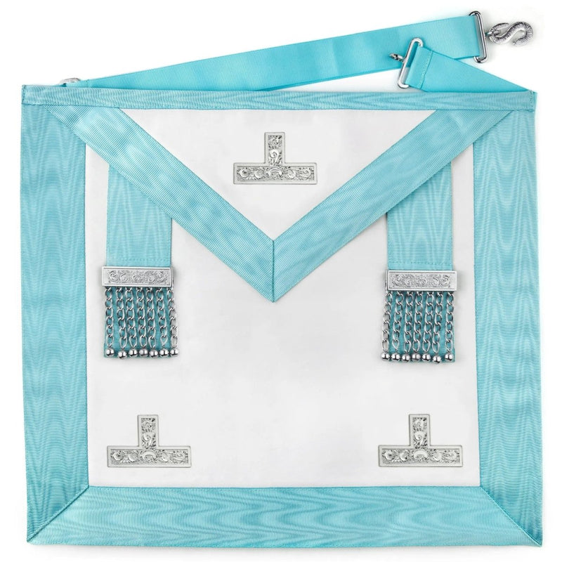 Tablier Vénérable Maître Émulation Traditionnel pendeloques Taus – face avant broderies soie