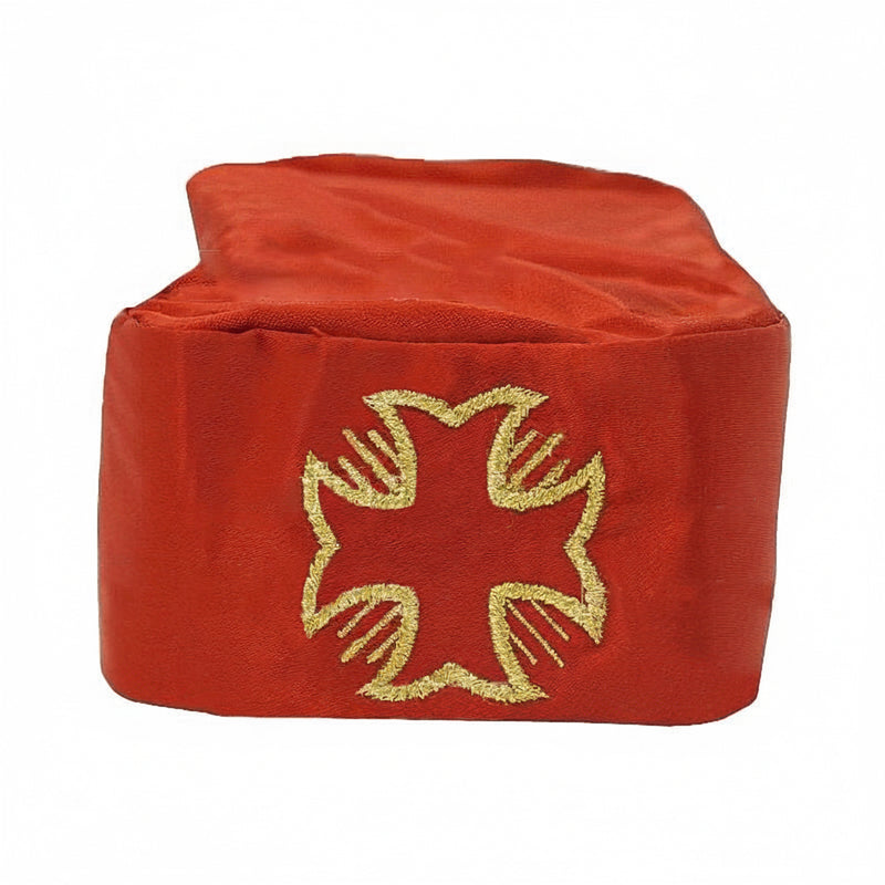 Toque Souple Rouge 18° Degré (Croix Rouge) - Rite Écossais Ancien Accepté (REAA) - Nos Colonnes